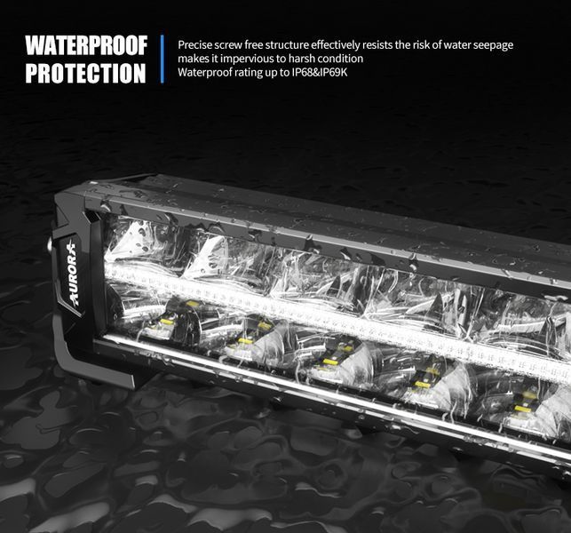 Aurora ALO-P-D10-40-R14Y-AW 110см 720W &mdash; LED балка комбінованого світла (Combo Beam) + DRL (денні ходові вогні) білого/бурштиного кольору ALO-P-D10-40-R14Y-AW-H фото