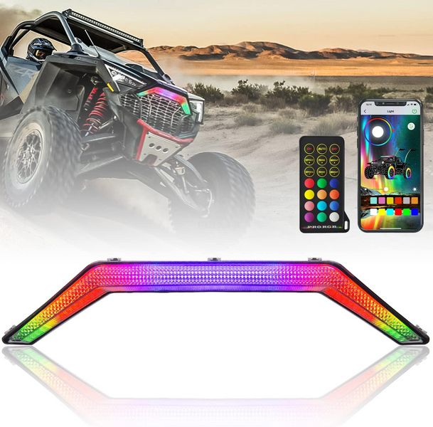 Центральний габаритний ліхтар, денні ходові вогні RGB з поворотником для Polaris RZR PRO XP/RZR PRO R/RZR Turbo R, ATV22 заміна 2884346 ATV22-RZRPRO-DXO-RGB-TURN фото