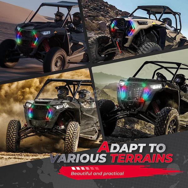 Денні ходові вогні, габарити RGB з поворотником для Polaris RZR XP 1000 2019+/RZR XP Turbo/RZR XP Turbo S/RZR Trail 2021+, ATV22 заміна 2884871 ATV22-RZRXP-DXO-RGB-TURN фото