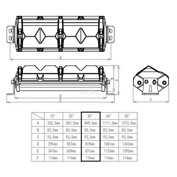 Адаптивна LED балка Aurora Evolve ALO-N-30 82см 372W ALO-N-30 фото