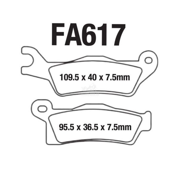 Тормозные колодки EBC FA617SV правые для Can-Am Outlander G2, G2L, G3, G3L и Renegade G2S FA617SV фото