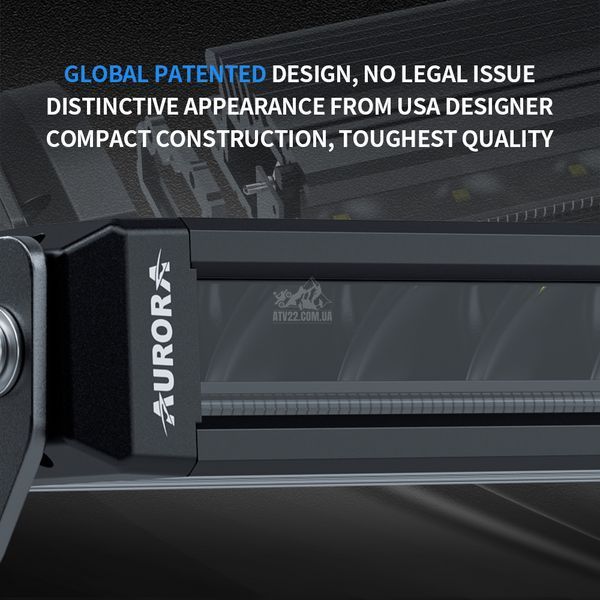 Aurora ALO-S5D1-10-R5Q &mdash; LED балка 31см 50W водійського світла (Driving Beam), з (DRL) денним ходовим вогнем &ndash; RGB ALO-S5D1-10-R5Q-H фото