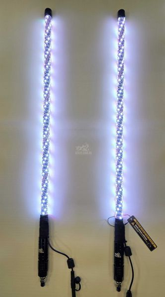 LED флагштоки ATV22 STANDARD 89см, комплект 2шт., можливість підключення стопів та поворотників, керування через пульт або додаток ATV22-LEDWHIP-89-STANDARD-PAIR фото