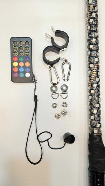LED флагштоки ATV22 STANDARD 89см, комплект 2шт., можливість підключення стопів та поворотників, керування через пульт або додаток ATV22-LEDWHIP-89-STANDARD-PAIR фото
