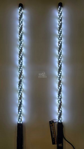 LED флагштоки ATV22 RGBW 89см, комплект 2шт., возможность подключения стопов и поворотников, управление через пульт или приложение ATV22-LEDWHIP-89-RGBW-PAIR фото