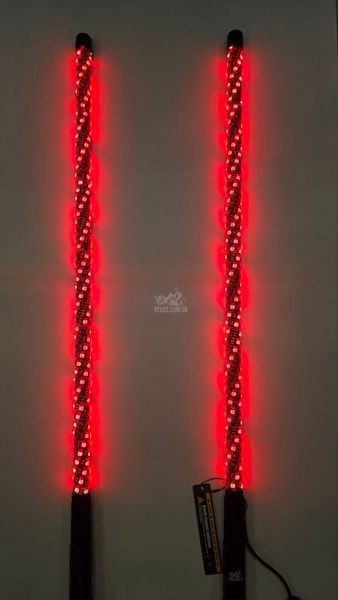 LED флагштоки ATV22 RGBW 89см, комплект 2шт., возможность подключения стопов и поворотников, управление через пульт или приложение ATV22-LEDWHIP-89-RGBW-PAIR фото