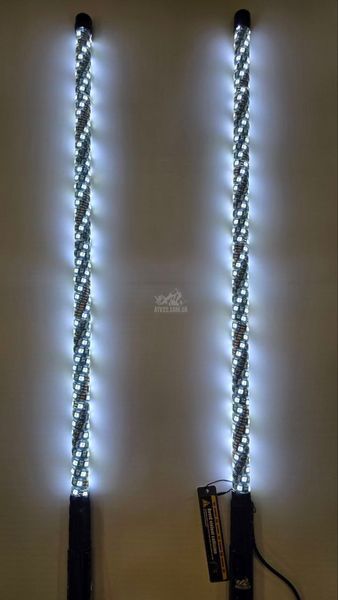 LED флагштоки ATV22 RGBW 89см, комплект 2шт., возможность подключения стопов и поворотников, управление через пульт или приложение ATV22-LEDWHIP-89-RGBW-PAIR фото