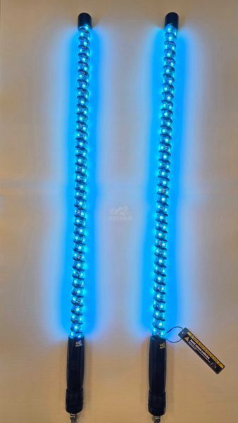 LED флагштоки ATV22 ARMOR 92см, комплект 2шт., можливість підключення стопів та поворотників, керування через пульт або додаток ATV22-LEDWHIP-92-ARMOR-PAIR фото
