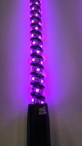 LED флагштоки ATV22 ARMOR 92см, комплект 2шт., можливість підключення стопів та поворотників, керування через пульт або додаток ATV22-LEDWHIP-92-ARMOR-PAIR фото
