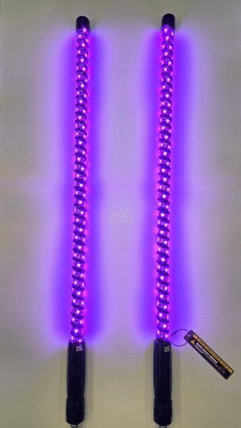 LED флагштоки ATV22 ARMOR 92см, комплект 2шт., можливість підключення стопів та поворотників, керування через пульт або додаток ATV22-LEDWHIP-92-ARMOR-PAIR фото