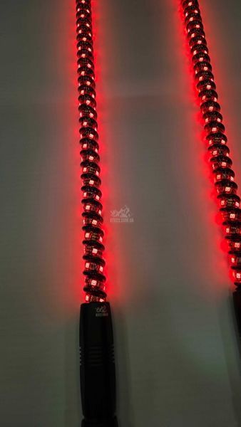 LED флагштоки ATV22 ARMOR 92см, комплект 2шт., можливість підключення стопів та поворотників, керування через пульт або додаток ATV22-LEDWHIP-92-ARMOR-PAIR фото