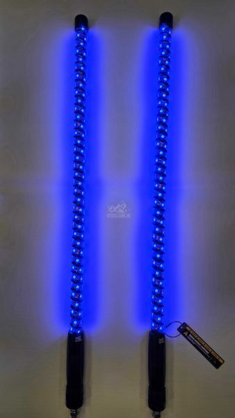 LED флагштоки ATV22 ARMOR 92см, комплект 2шт., можливість підключення стопів та поворотників, керування через пульт або додаток ATV22-LEDWHIP-92-ARMOR-PAIR фото