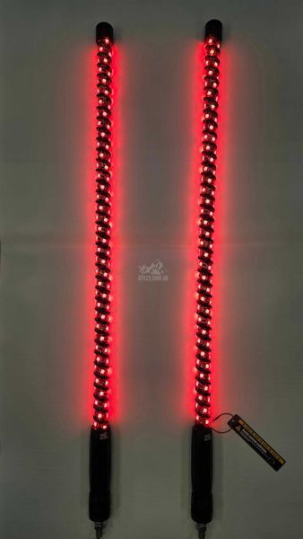 LED флагштоки ATV22 ARMOR 92см, комплект 2шт., можливість підключення стопів та поворотників, керування через пульт або додаток ATV22-LEDWHIP-92-ARMOR-PAIR фото