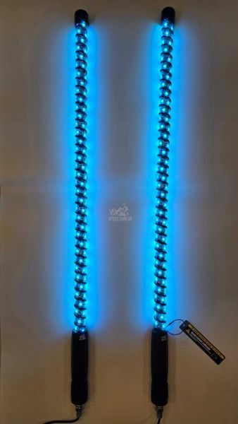 LED флагштоки ATV22 ARMOR 92см, комплект 2шт., можливість підключення стопів та поворотників, керування через пульт або додаток ATV22-LEDWHIP-92-ARMOR-PAIR фото
