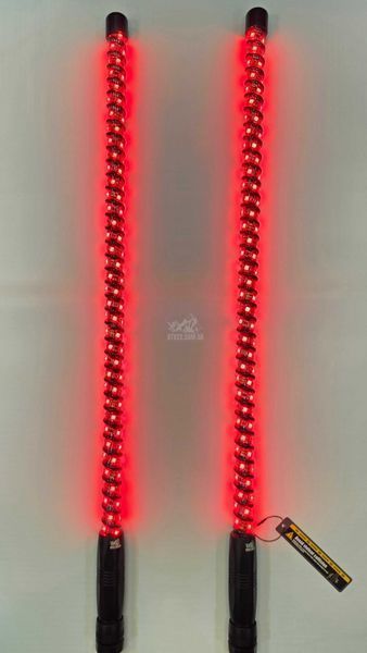 LED флагштоки ATV22 ARMOR 92см, комплект 2шт., можливість підключення стопів та поворотників, керування через пульт або додаток ATV22-LEDWHIP-92-ARMOR-PAIR фото