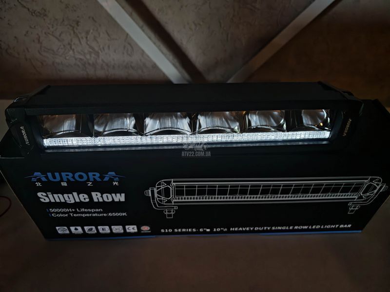 Aurora ALO-P-S10-10-R13Y-AW 33см 90W &mdash; LED балка комбінованого світла (Combo Beam) + DRL (денні ходові вогні) білого/бурштиного кольору ALO-P-S10-10-R13Y-AW-H фото