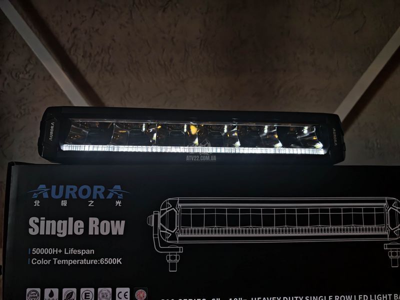 Aurora ALO-P-S10-10-R13Y-AW 33см 90W &mdash; LED балка комбінованого світла (Combo Beam) + DRL (денні ходові вогні) білого/бурштиного кольору ALO-P-S10-10-R13Y-AW-H фото