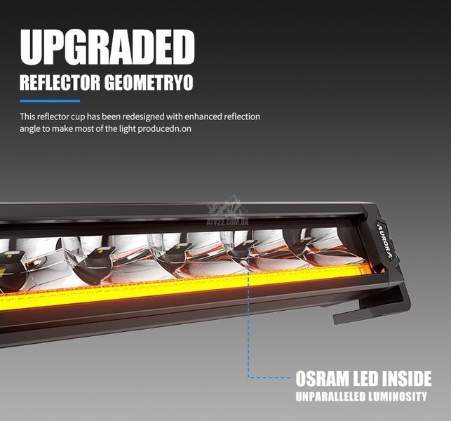 Aurora ALO-P-S10-30-R13Y-AW 84см 270W &mdash; LED балка комбинированного света (Combo Beam) + DRL (дневные ходовые огни) белого/янтарного цвета ALO-P-S10-30-R13Y-AW-H фото