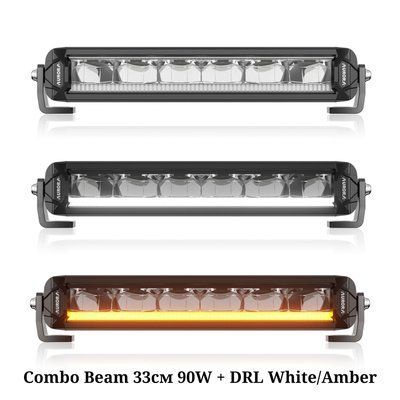 Aurora ALO-P-S10-10-R13Y-AW 33см 90W &mdash; LED балка комбінованого світла (Combo Beam) + DRL (денні ходові вогні) білого/бурштиного кольору ALO-P-S10-10-R13Y-AW-H фото