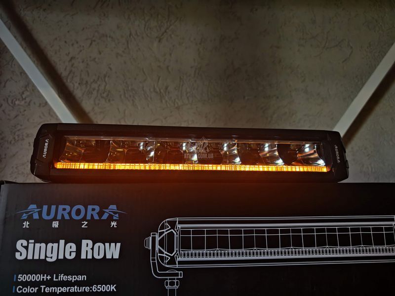 Aurora ALO-P-S10-10-R13Y-AW 33см 90W &mdash; LED балка комбинированного света (Combo Beam) + DRL (дневные ходовые огни) белого/янтарного цвета ALO-P-S10-10-R13Y-AW-H фото